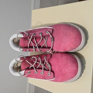 Timberland pink lowtop boots